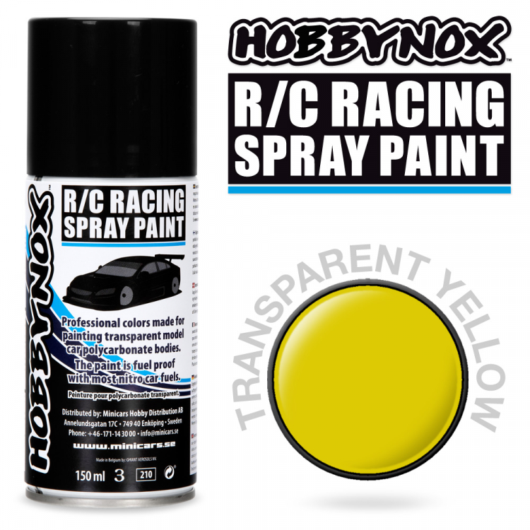 Hobbynox HN1500 Transparent Inca Yellow R/C Racing Spray Paint 150 ml