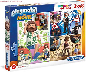 Clementoni 25243 Playmobil the Movie puzzle 3x48 pieces