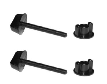 Minelab 3011-0091 Black Nylon, Nut, Bolt for 10.5" DD Coil (2pcs)