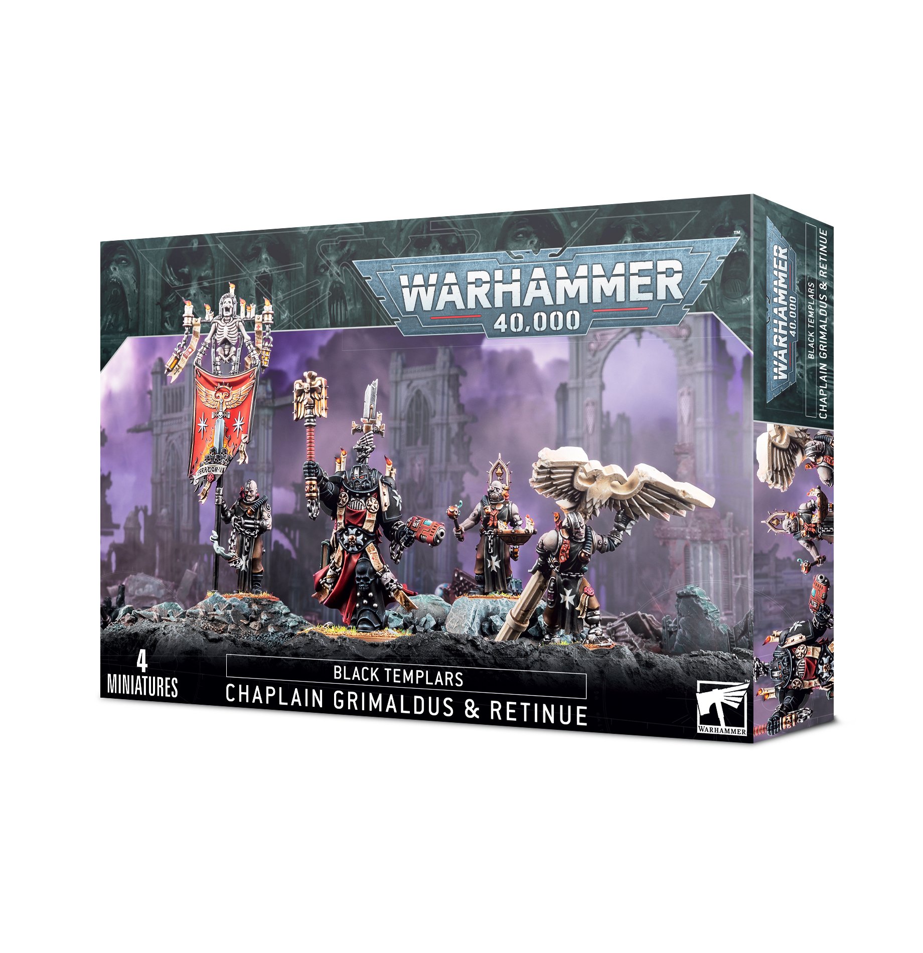 Warhammer 55-44 Black Templars: Chaplain Grimaldus and Retinue