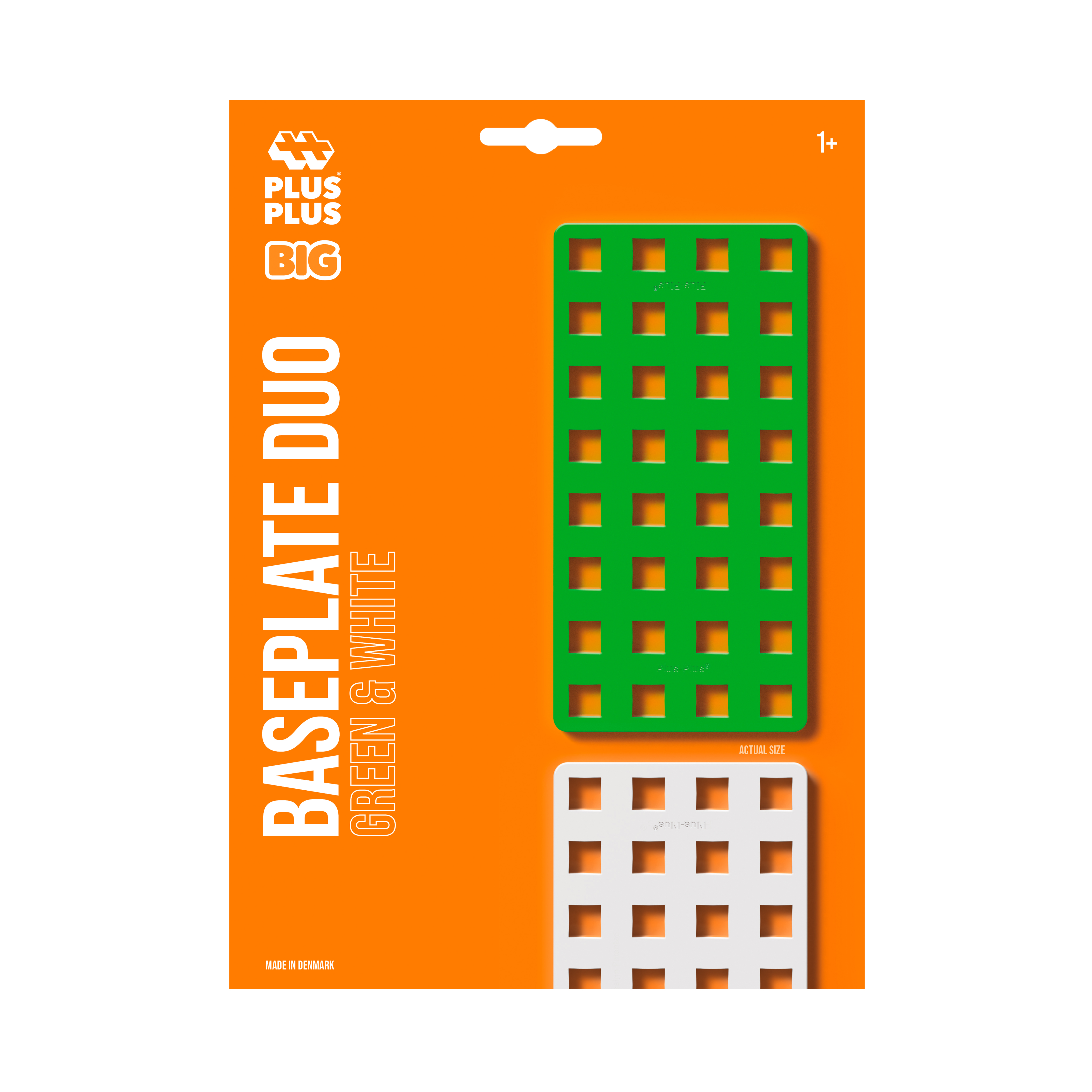 Plus-Plus 3287 BIG Baseplate 2 pcs White & Green