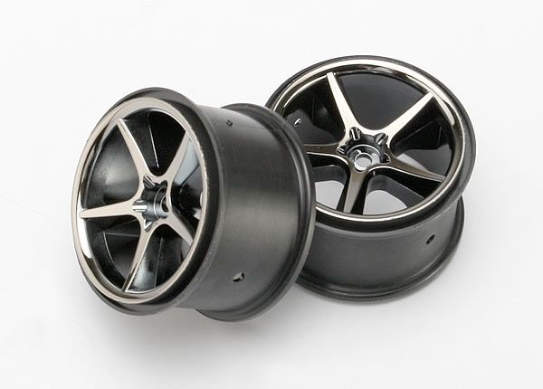 Traxxas 7172A Wheels, Gemini (black chrome) (2)