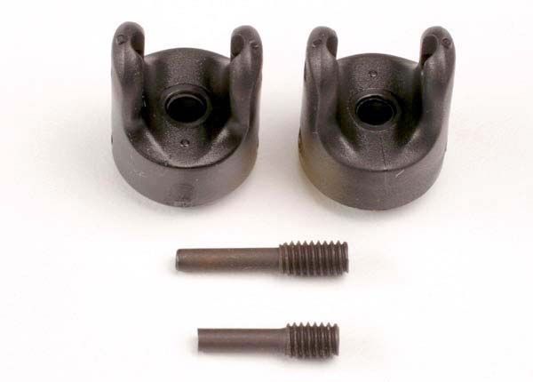Traxxas 4927X Transmission output yokes (heavy duty) (2)/ set screw yoke pins, M4/10 (1) & M4/18.5 (1)