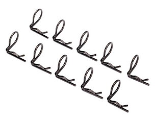 Traxxas 3935A Body Clips Angled Black (10)