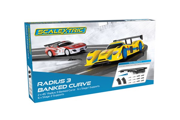 Scalextric c8297  rad 3 banked curve 45° (2 per box) - 2