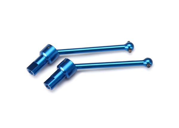Traxxas 7650R Driveshaft assembly, front & rear, 6061-T6 aluminum (blue-anodized) (2)