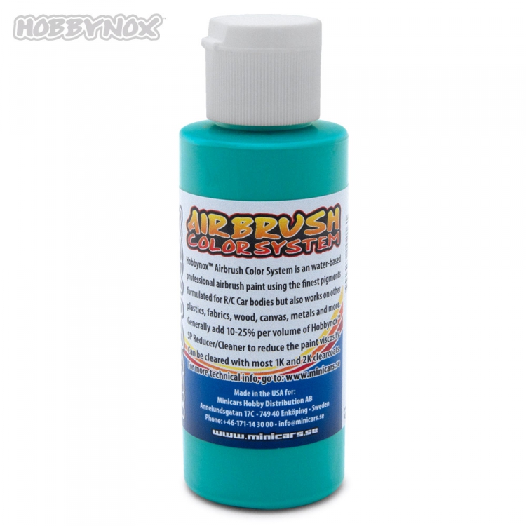 Hobbynox Airbrush Color Solid Aqua Blue 60ml - 2