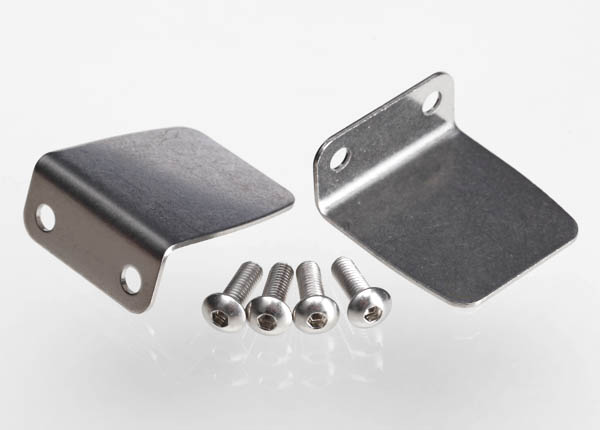 Traxxas 5730 Trim tab (2)/ 4x12mm BCS (stainless) (4)