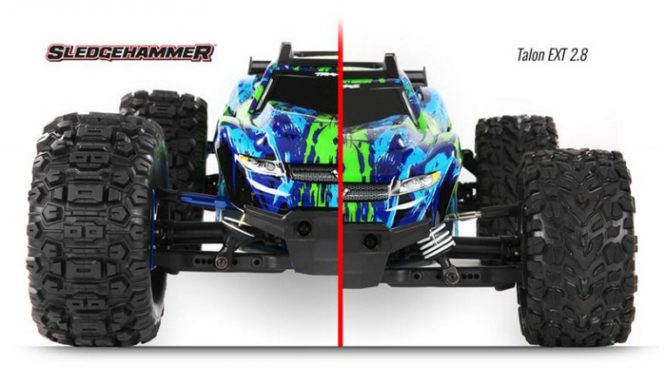 Traxxas 6792 tires & wheels Sledgehammer black 2.8" 4WD - 2