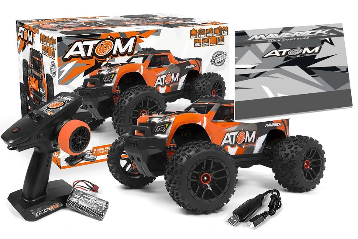 Maverick RC Atom 1/18 4WD Electric Truck - Orange - 5