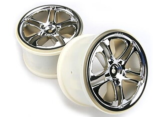 Traxxas 5172x Wheels Split-Spoke Chrome (14mm) 3.8" (2)