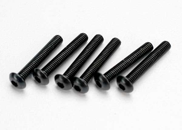 Traxxas 2583 Screws, 3x18mm button-head machine (hex drive) (6)