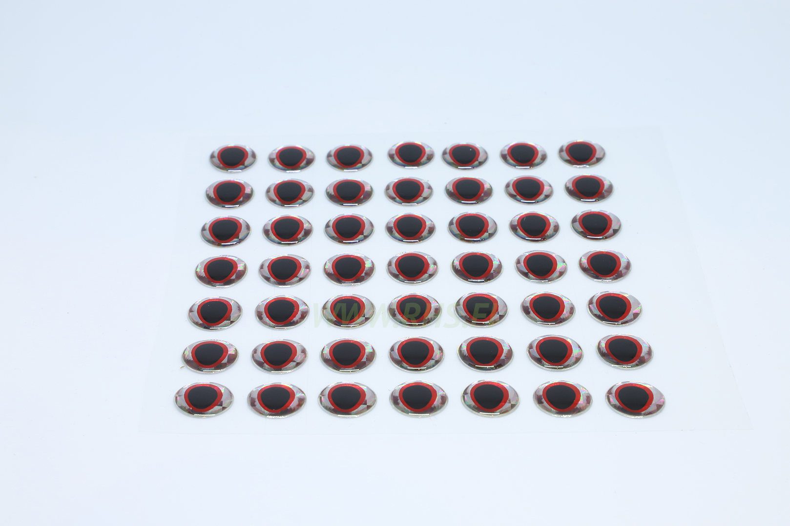 Mactac molded silmät 13mm Punainen/Hopea 10kpl