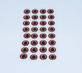 Mactac molded eyes 12mm Yellow/Silver 10pcs