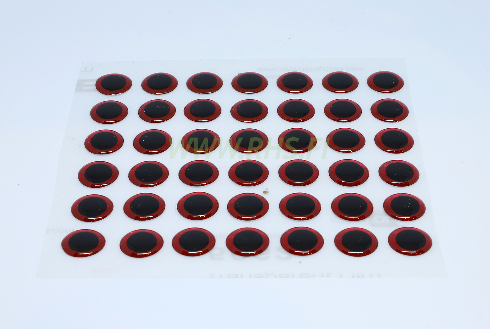 Molded eyes 13mm Red 10pcs