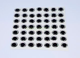 Molded eyes 13mm Silver 10pcs