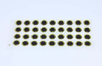  Molded eyes 10mm Gold 10pcs