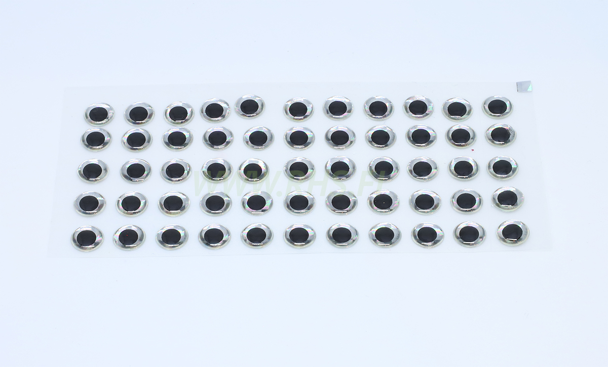 Molded eyes 8mm Silver 10pcs