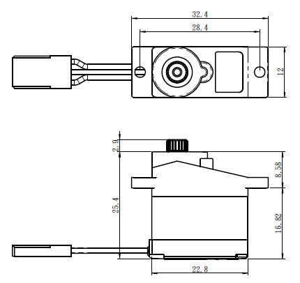 Savöx SH-0257MG Servo 2,2Kg 0,09s Alu Metal Gear Micro - 2