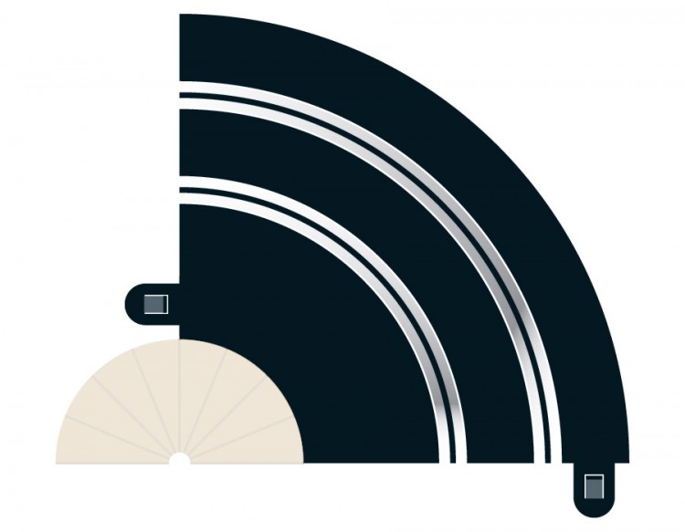 Scalextric C8201 Radius 1 Hairpin curve 90° (2kpl)
