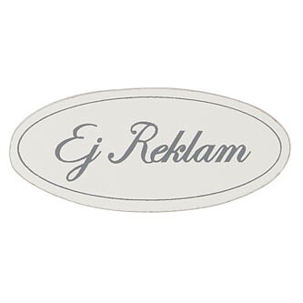 Dörrskylt i trä "Ej reklam" – Different Design