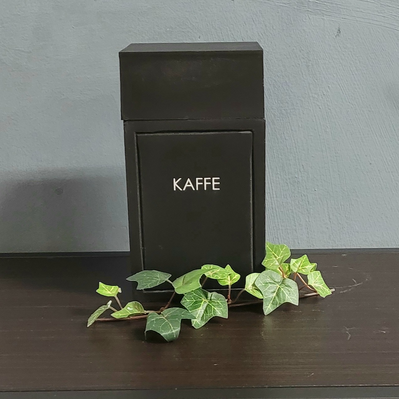 Trälåda "Kaffe", svart