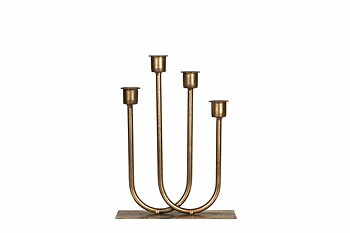 Ljusstake Emma gyllenbrun, 24,5 cm- Visningsex