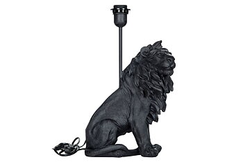 Lamp Lion Poly Black 25x32 / 42cm