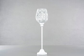 Candle lantern Dahlia, shabby white 16x60 cm