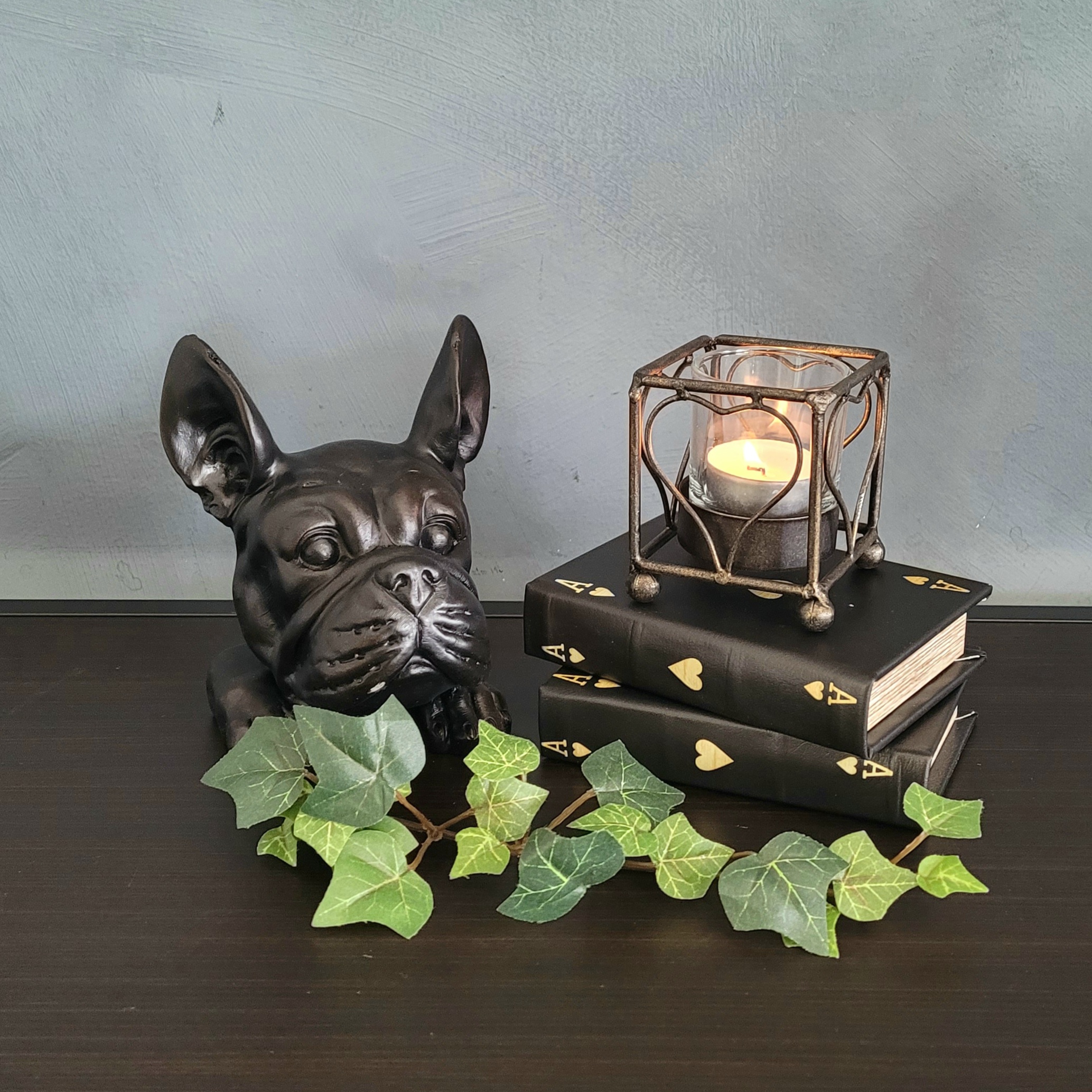 Bokstöd Bulldog svartbrun 2-p, 16 cmx10cm - 3