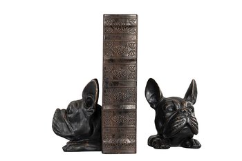 Bokstöd Bulldog svartbrun 2-p, 16 cmx10cm