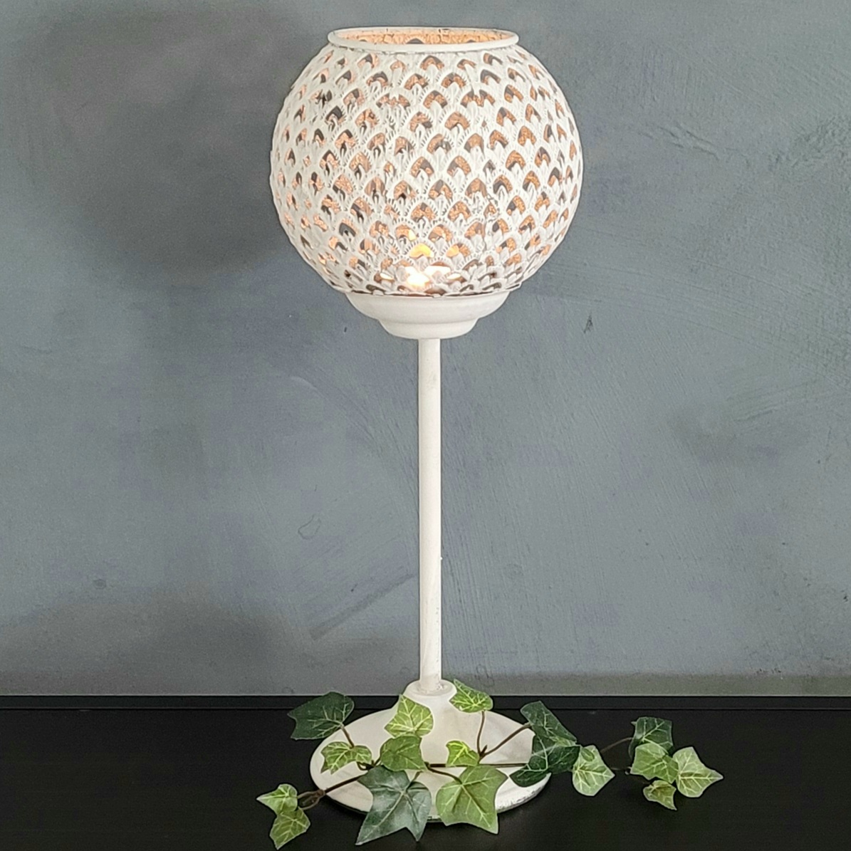 Ljuslykta Saga Vit 14,5 x 36 cm – A Lot Decoration - 3