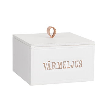 Wooden box "Warm candles" with cover