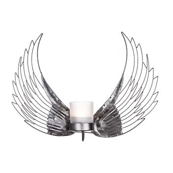 Forged candle holder wall, Wings approx. 35 cm