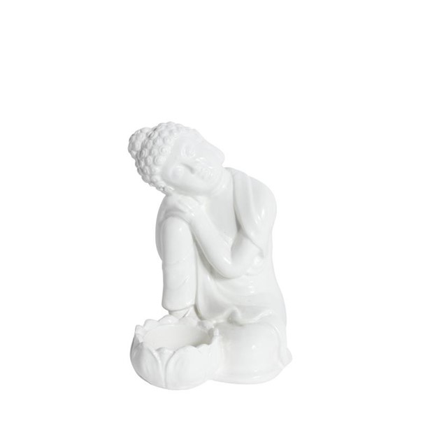Ljushållare Buddha vit, 18 cm - 2