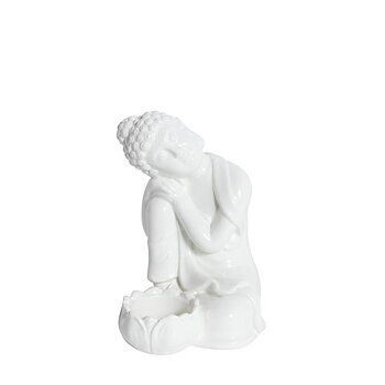 Ljushållare Buddha vit, 18 cm