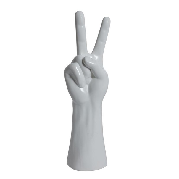 Dekoration Peace vit, 29 cm - 2