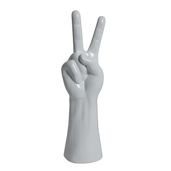 Dekoration Peace vit, 29 cm