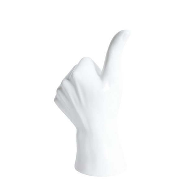 Dekoration Okey vit, 21 cm - 2
