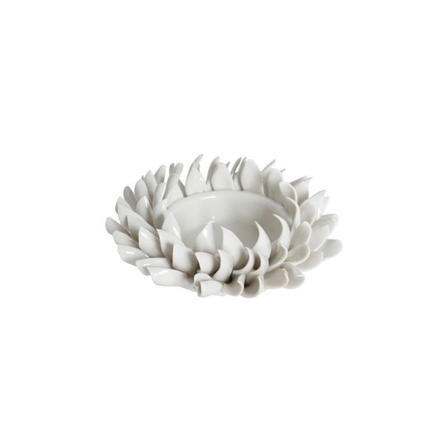 Ljuslykta Krans vit, 3,9x6,7 cm - 3
