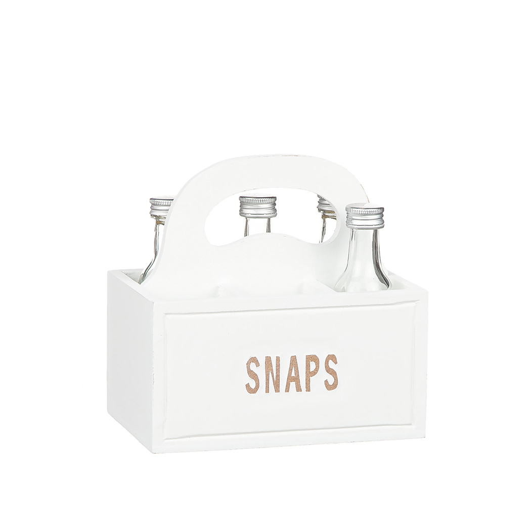 Trälåda "Snaps" vit 16 cm
