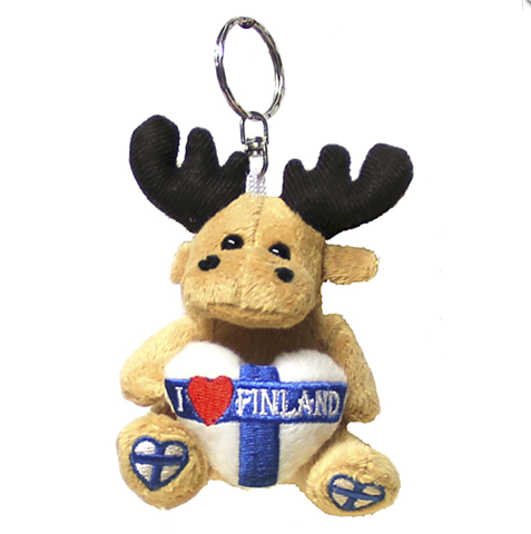 Nyckelring Älg plysch Finland