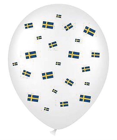 Balloons Swedish flags