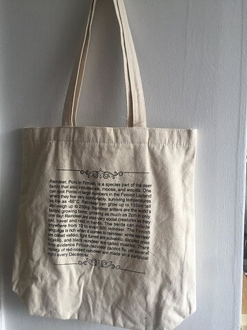 Tote bag with reindeer motiv