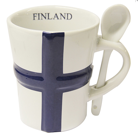 Mug with spoon Finland