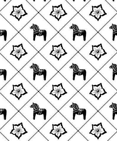 Siljan Dalahorse Fabric