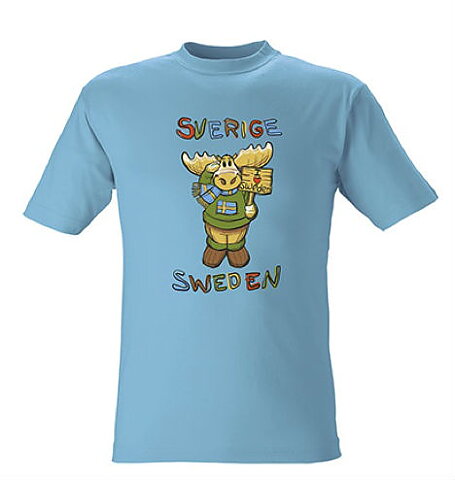 Barn T-shirt Älg Sverige 
