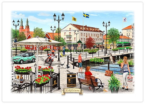 Tallriksunderlägg Eskilstuna Rådhusbron