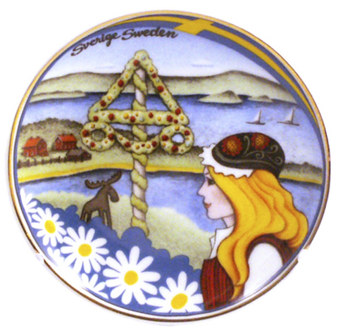 Plate Sweden girl