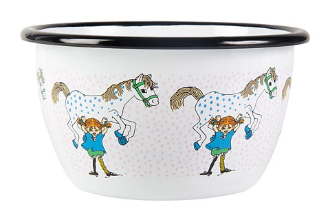 Pippi and the Horse enamel bowl